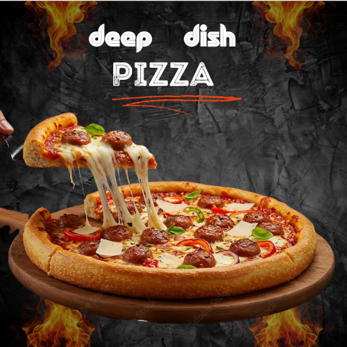Deep dish pizza