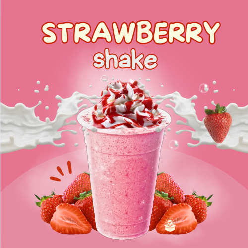 Strawberry ice cream shake